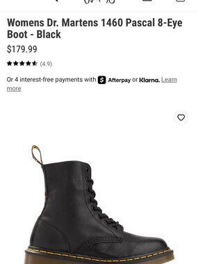 Womens Dr. Martens Pascal 8-Eye Boot - like new